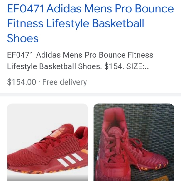 NWT Adidas Pro Bounce 2019 Low Cut EF0471 Basketball Red/white Sneakers Size 11 - Picture 13 of 14
